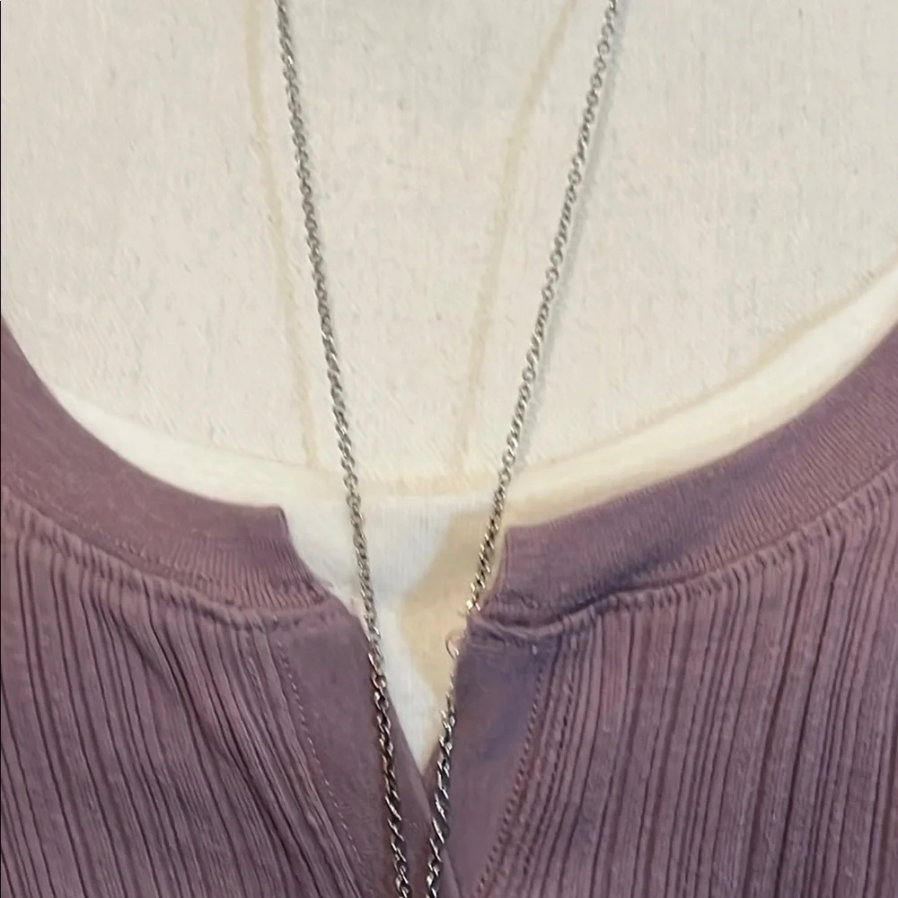 Unique Silver Necklace with Yellow and Turquoise Accents - Picture 8 of 10